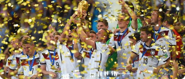 W杯ブラジル大会で優勝したドイツ代表チーム