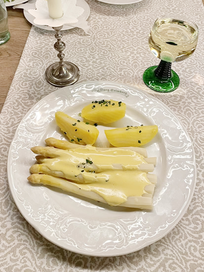 ホワイトアスパラガス料理