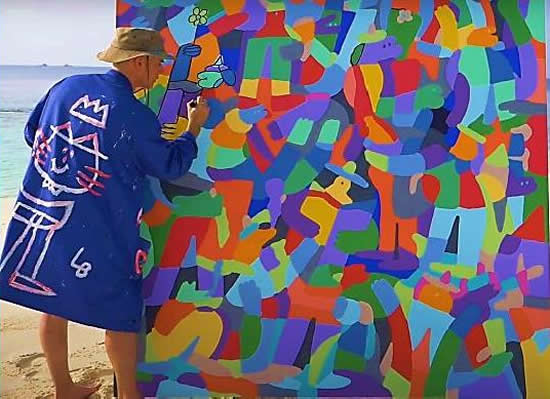 モルデイブの「フヴァフェンフシ」と世界的アーティストのルーカス・ビューフォートが再コラボ　「モルディブ観光祭」を祝う