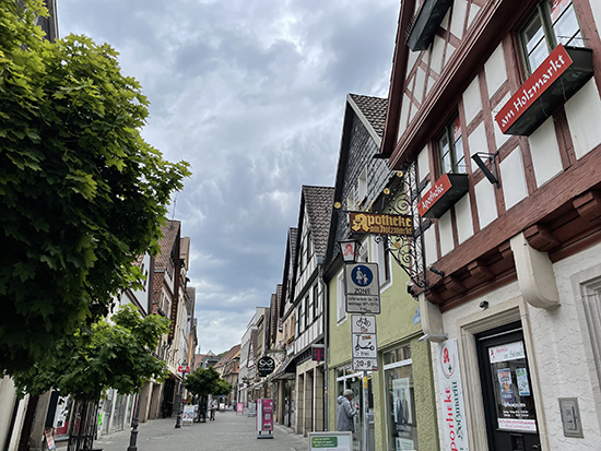 クルムバッハの中心通りランゲガッセ